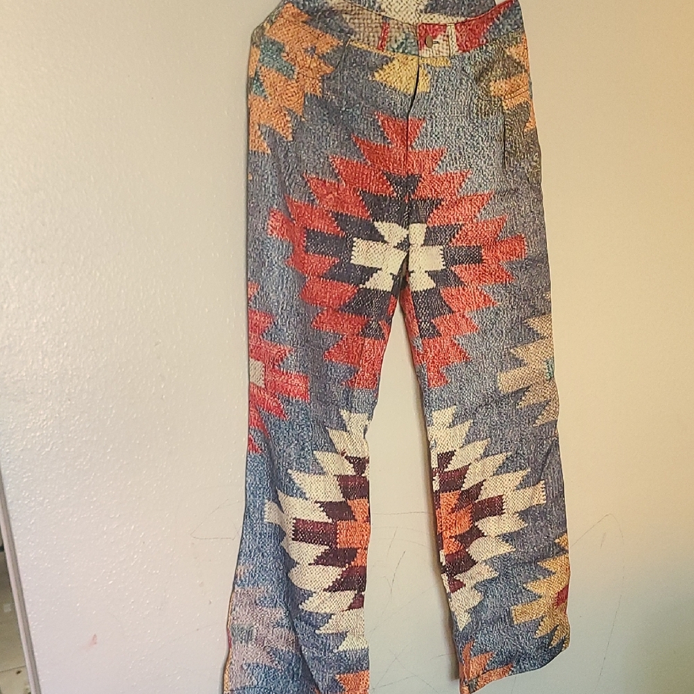 Colorful Geometric Pattern Pants